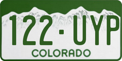 CO license plate 122UYP
