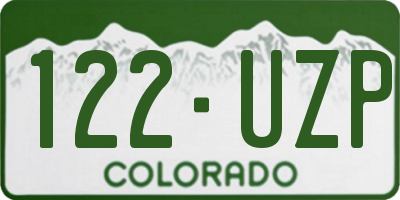 CO license plate 122UZP