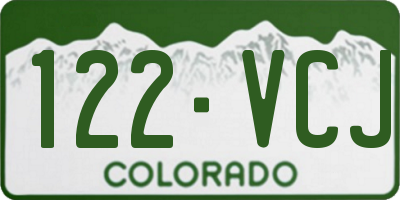 CO license plate 122VCJ