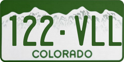 CO license plate 122VLL