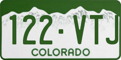 CO license plate 122VTJ