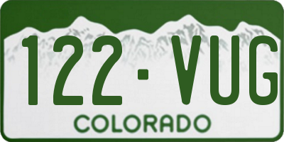 CO license plate 122VUG