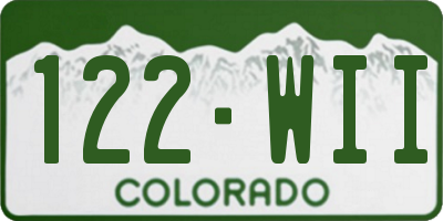CO license plate 122WII
