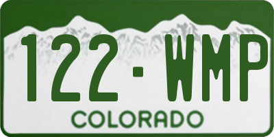 CO license plate 122WMP