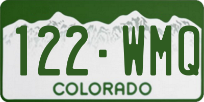 CO license plate 122WMQ