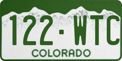 CO license plate 122WTC