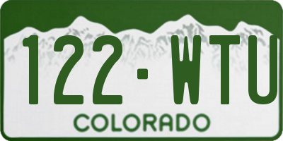 CO license plate 122WTU