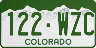 CO license plate 122WZC