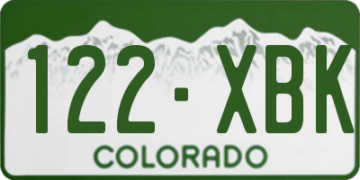 CO license plate 122XBK