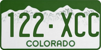CO license plate 122XCC