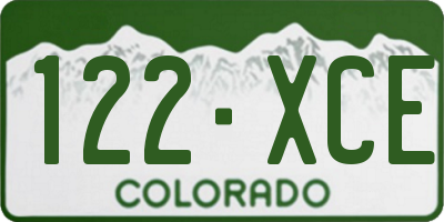 CO license plate 122XCE