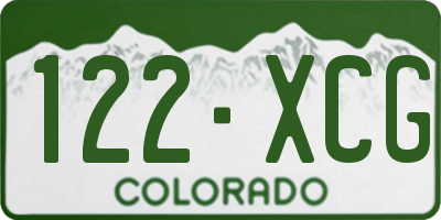 CO license plate 122XCG