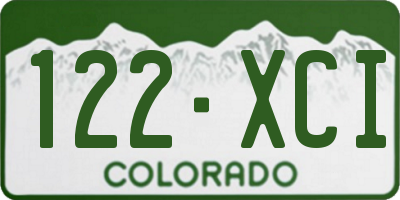 CO license plate 122XCI