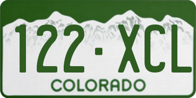 CO license plate 122XCL