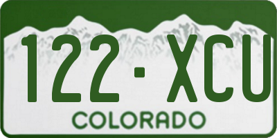 CO license plate 122XCU