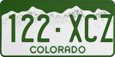 CO license plate 122XCZ