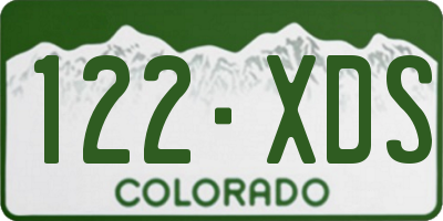 CO license plate 122XDS