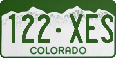 CO license plate 122XES
