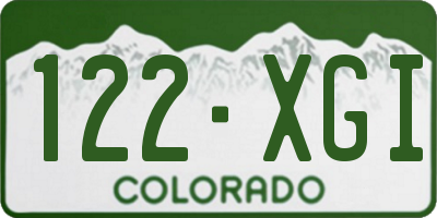 CO license plate 122XGI