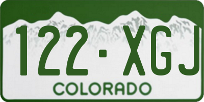 CO license plate 122XGJ