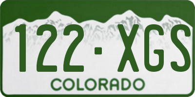 CO license plate 122XGS