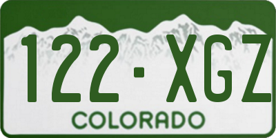 CO license plate 122XGZ