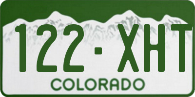 CO license plate 122XHT