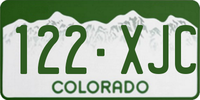CO license plate 122XJC