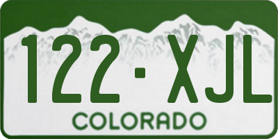 CO license plate 122XJL