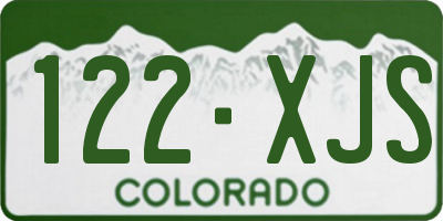CO license plate 122XJS