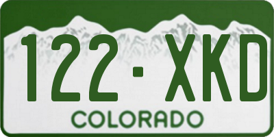 CO license plate 122XKD