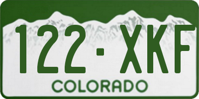 CO license plate 122XKF