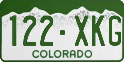 CO license plate 122XKG