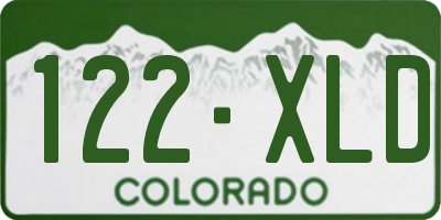 CO license plate 122XLD