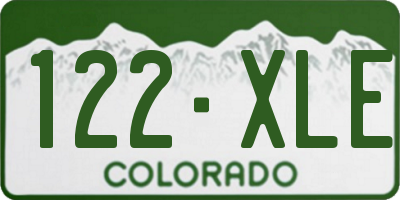 CO license plate 122XLE