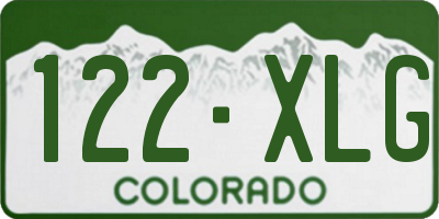 CO license plate 122XLG