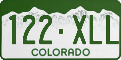 CO license plate 122XLL
