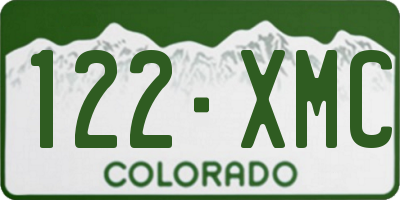 CO license plate 122XMC