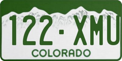 CO license plate 122XMU