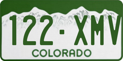 CO license plate 122XMV