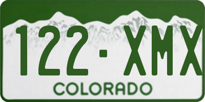 CO license plate 122XMX