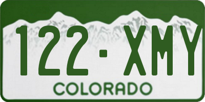 CO license plate 122XMY
