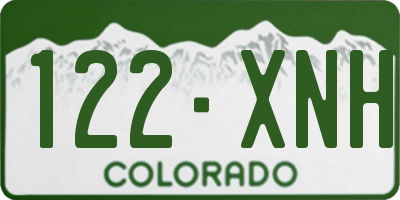 CO license plate 122XNH