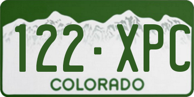 CO license plate 122XPC