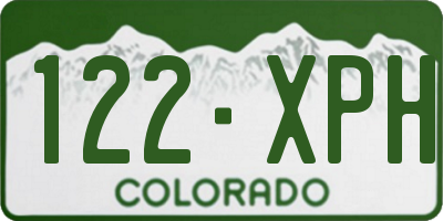 CO license plate 122XPH