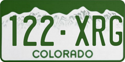 CO license plate 122XRG