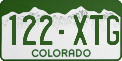 CO license plate 122XTG