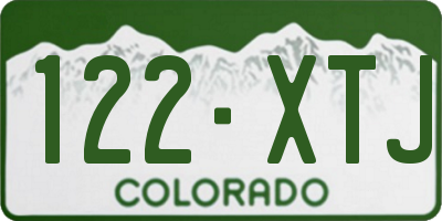 CO license plate 122XTJ