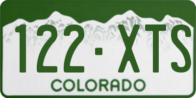 CO license plate 122XTS
