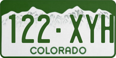 CO license plate 122XYH